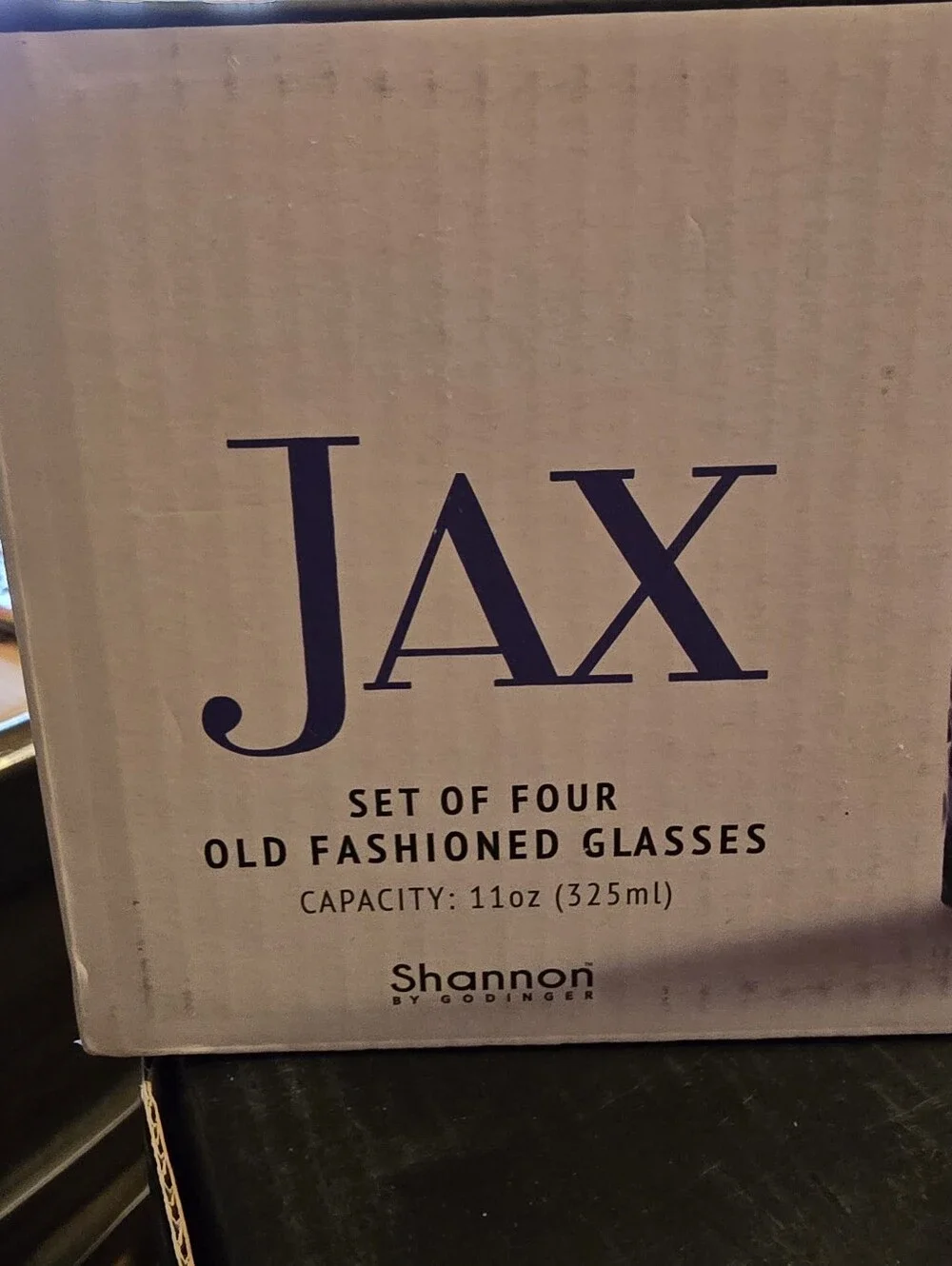 Jax Blue 4 Old Fashioned Glasses and 4 Highball Glasses